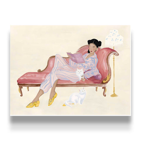 Parisian inspired lounge illustration