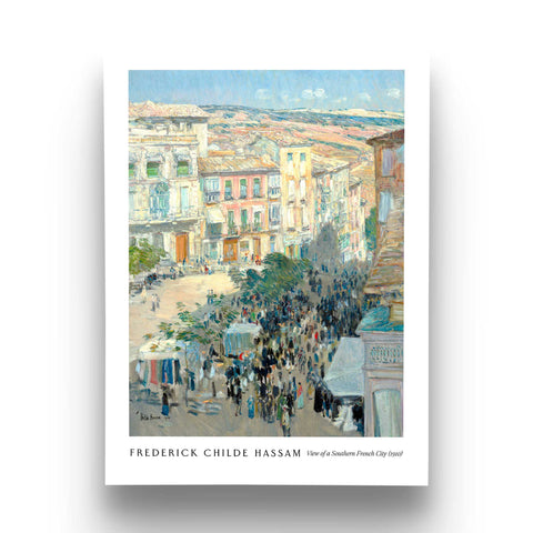 Pastel buildings impressionist poster