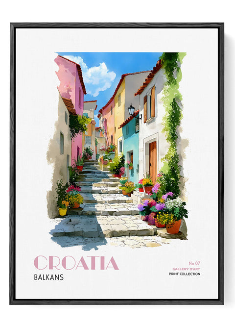 Pastel houses Croatia print