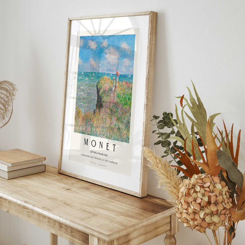 Pastel ocean landscape Monet print