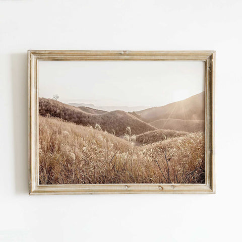Sunset Glow Hills Art Poster OA186-F