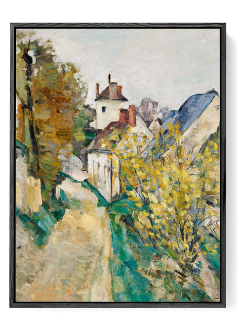 Paul Cézanne Style Landscape Art Print with French village houses