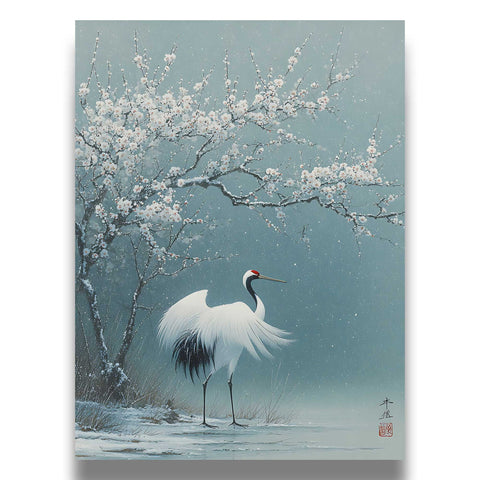 Peaceful Zen-inspired nature art poster for a modern bedroom interior.