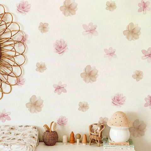 Peel and stick flower decals