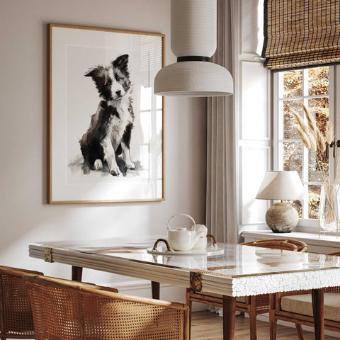 Pet lover Border Collie art print