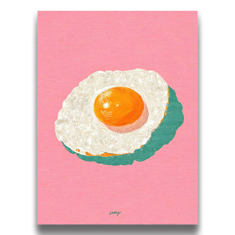 Playful and cheerful kitchen art poster for a modern home interior.