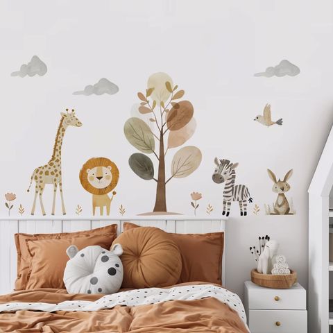 Playful cartoon wall decals

