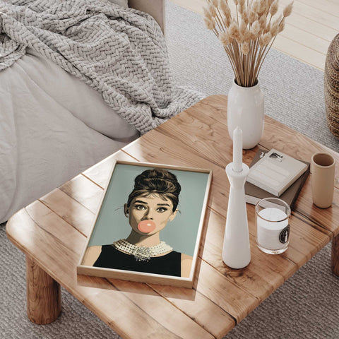 Pop art Audrey Hepburn updo wall art