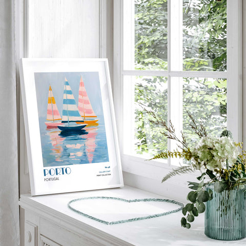 Porto ocean wall decor pastel nautical art print