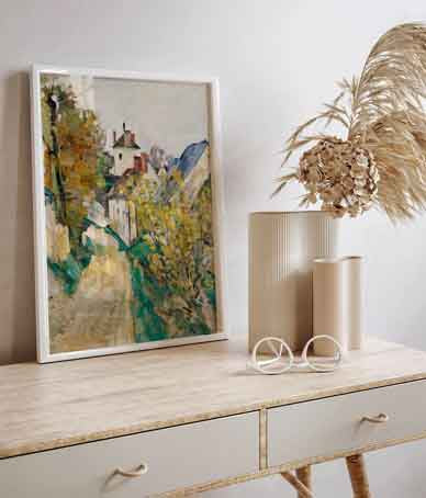 Post Impressionist Landscape Wall Decor featuring autumnal trees