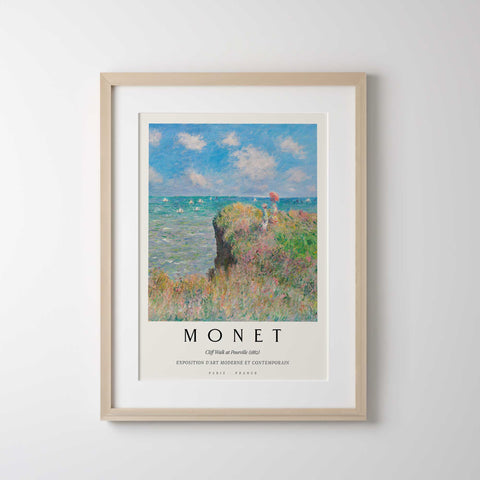 Pourville Normandy coastal art poster