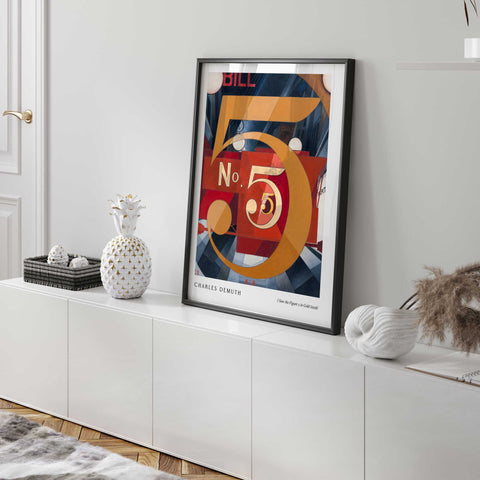 Precisionist artwork gold number 5