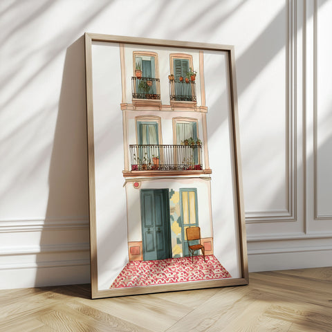 Premium European Decor – Iron Railings & Greenery
