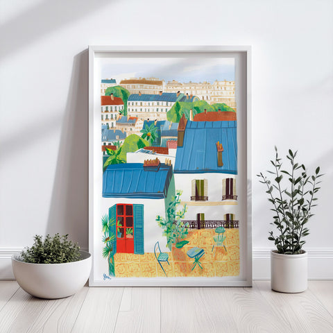 Premium Urban Print – Architectural Charm Scene
