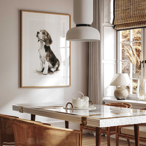 Puppy dog watercolor wall art