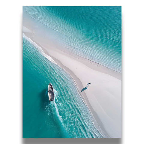 Refreshing and bright ocean art poster for a modern home interior.