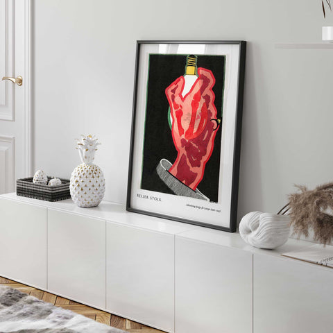 Reijer Stolk advertising design for lamps modernist art print