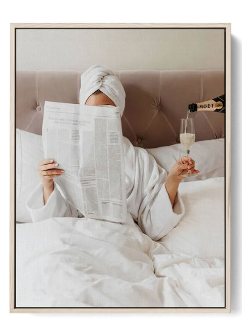 Chic Bedroom Canvas - Relaxing Morning Poster