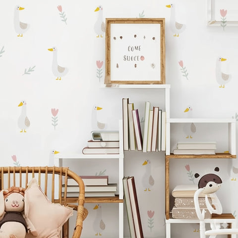 Removable duckling wall stickers



