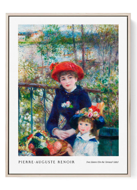 Renoir wall art two sisters painting