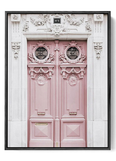 Romantic Paris Door Art Print Poster OA185-H