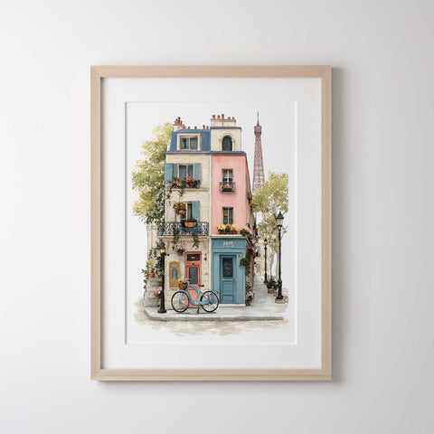 Romantic Paris cityscape wall art