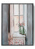Romantic floral scene by window watercolor