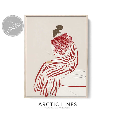 Romantic modern bedroom wall art