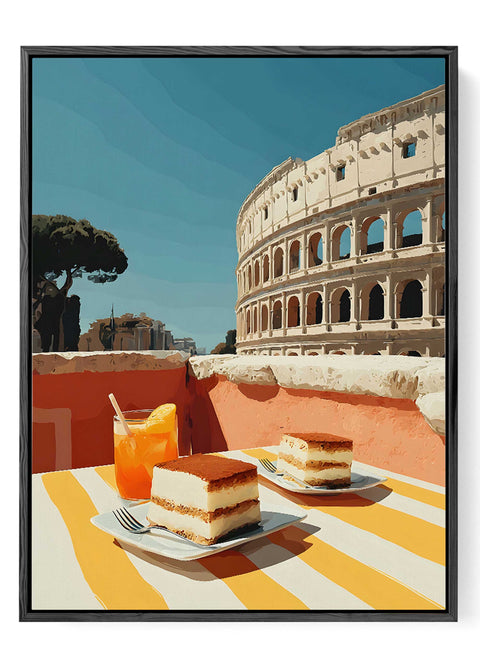 Rome colosseum tiramisu dessert print