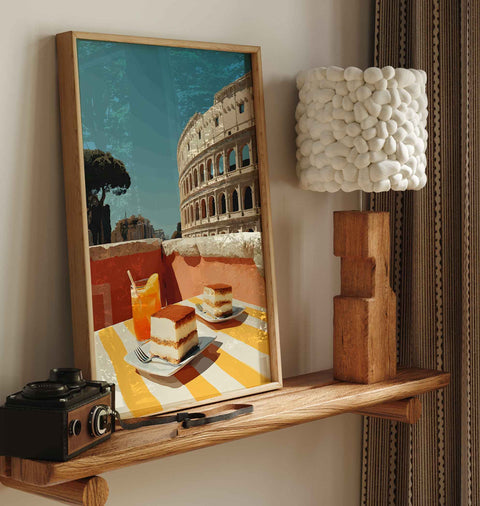 Rome dessert colosseum background print
