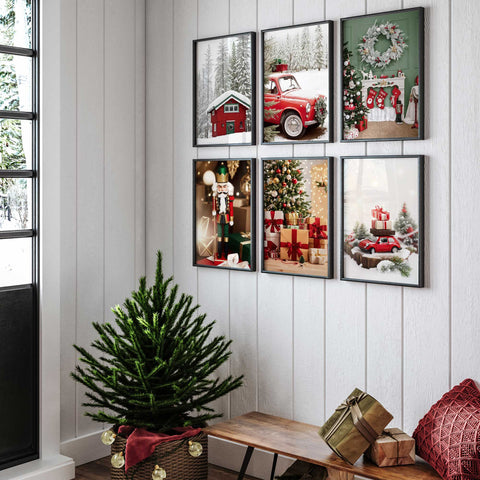 Festive Royal Guard Nutcracker Christmas Canvas Poster Wall Art