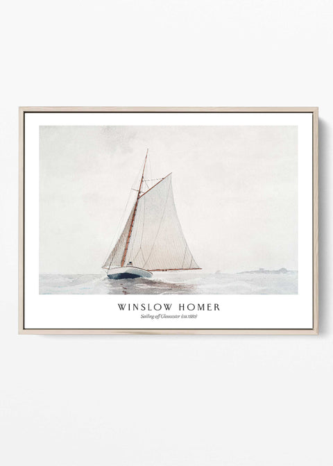 Sailing off Gloucester Winslow Homer print