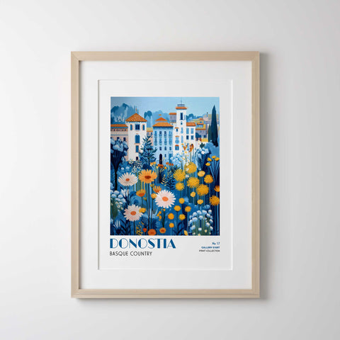 San Sebastián illustrated cityscape home decor