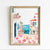 Santorini Sunset Art Print – Home Wall Decor