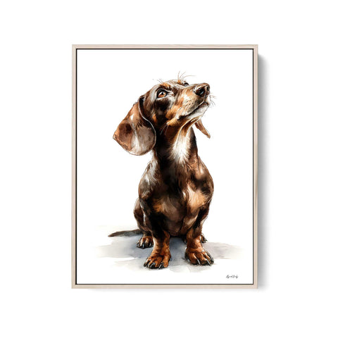 Dachshund Wall Art – Watercolor Sausage Dog Illustration Print