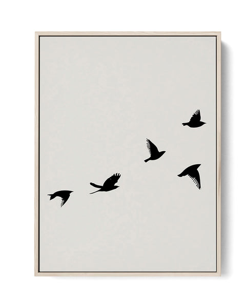 Minimalist Poster Birds Above – Artistic Canvas Wall Decor - oakposter
