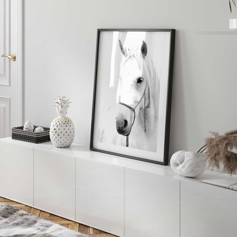 Scandinavian farmhouse horse artwork