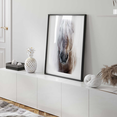 Scandinavian horse portrait poster
