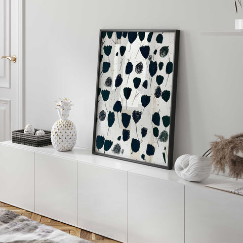 Scandinavian indigo botanical print