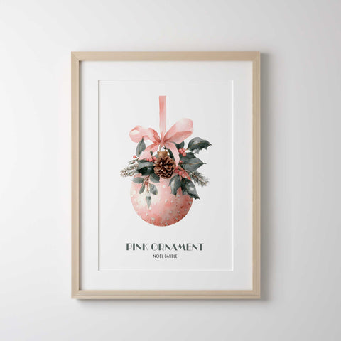 Scandinavian pink Christmas wall decor
