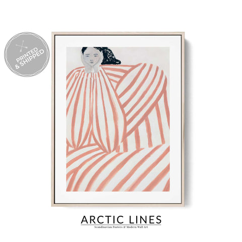 Scandinavian style abstract female art