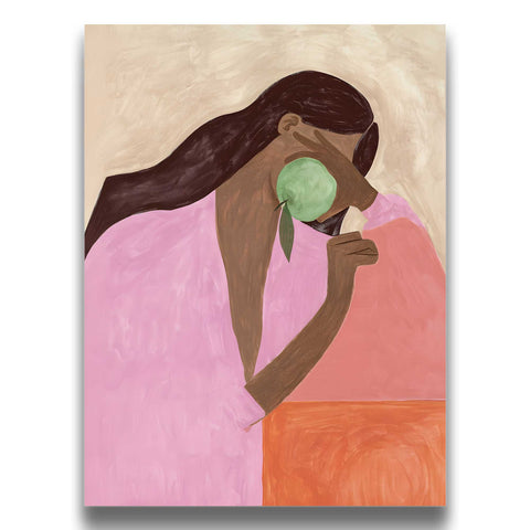 Scandinavian style bold lifestyle poster with a pop art portrait theme.