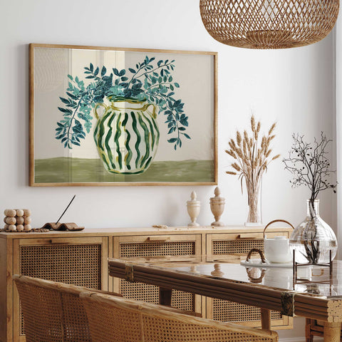 Scandinavian style botanical poster for kitchen or dining room decoration.