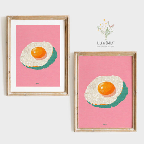 Scandinavian style dining room poster with a minimalist egg drawing.