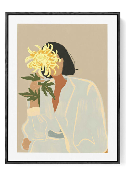 Scandinavian style feminine wall decor featuring a chic silhouette.
