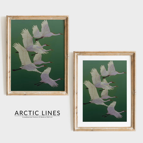 Scandinavian style fruit with earthy ochre and deep green tones.