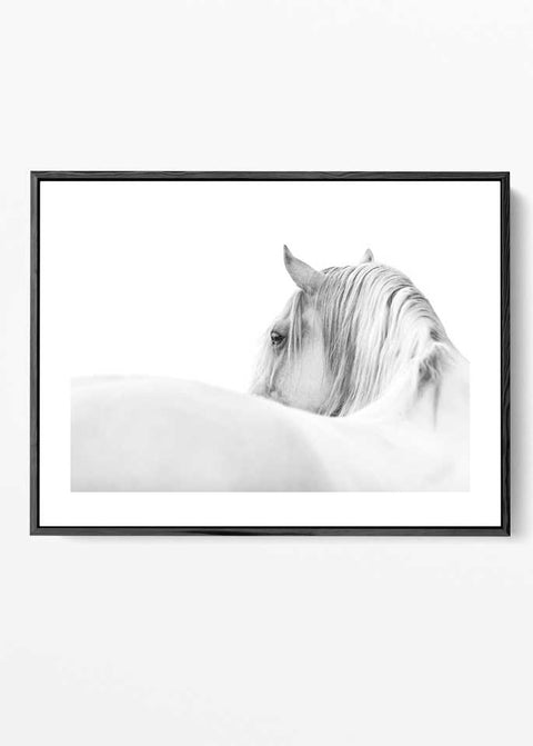 Scandinavian style horse portrait art