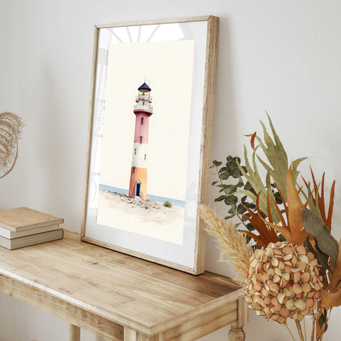 Scandinavian style lighthouse wall decor