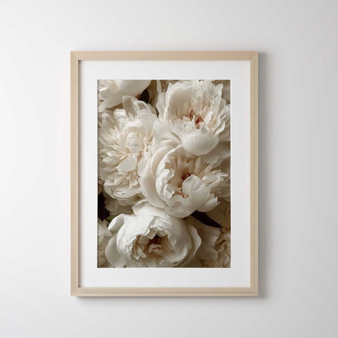 Scandinavian style peony wall art