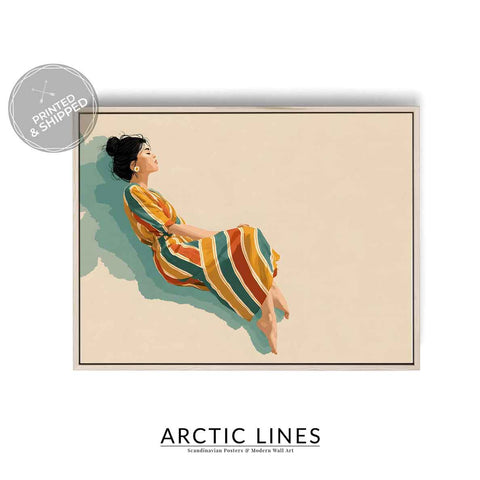 Scandinavian woman illustration poster